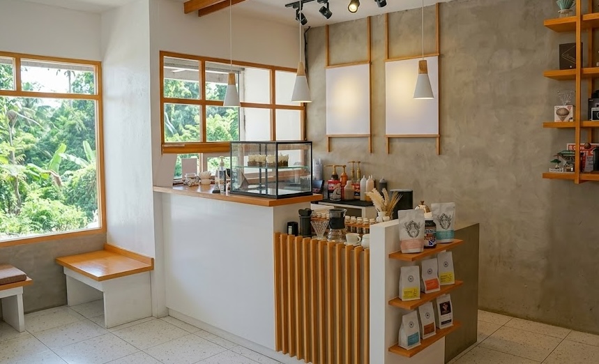 A cute coffee corner in a cafe.