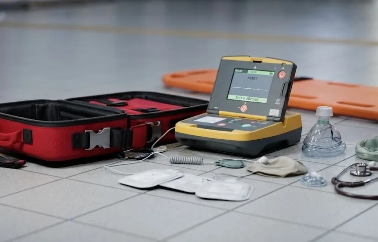 A set of AED that can be used in a emdical emergency.