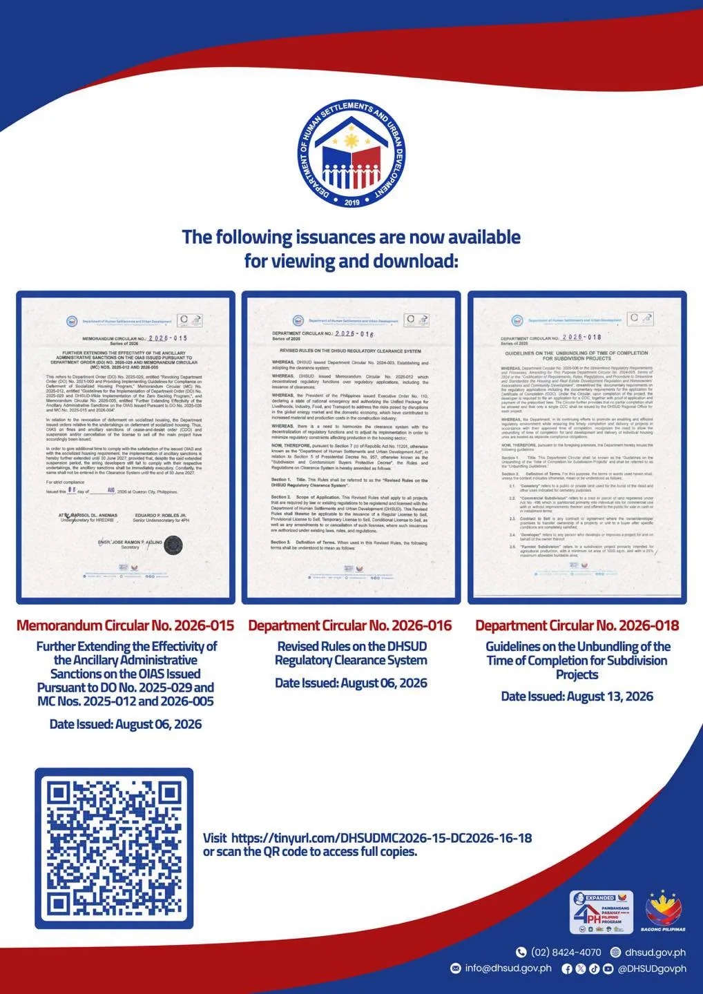 DHSUD Issues 3 Circulars to Speed Up Housing Permits, Extend Deadlines, and Protect Buyers