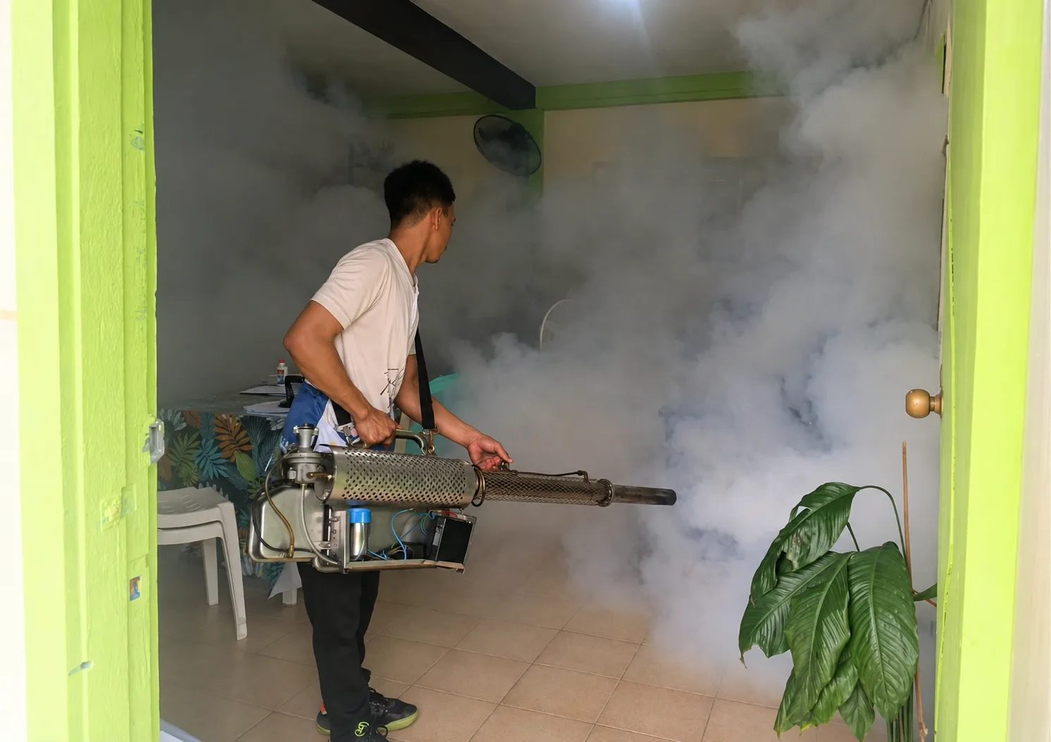 Proactive Vector Control: Tacloban CDRRMO Conducts Fogging at Scandinavian Elementary School Amid Dengue Surge