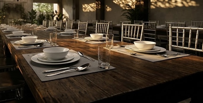 Dining set at a restaurant in GenSan.