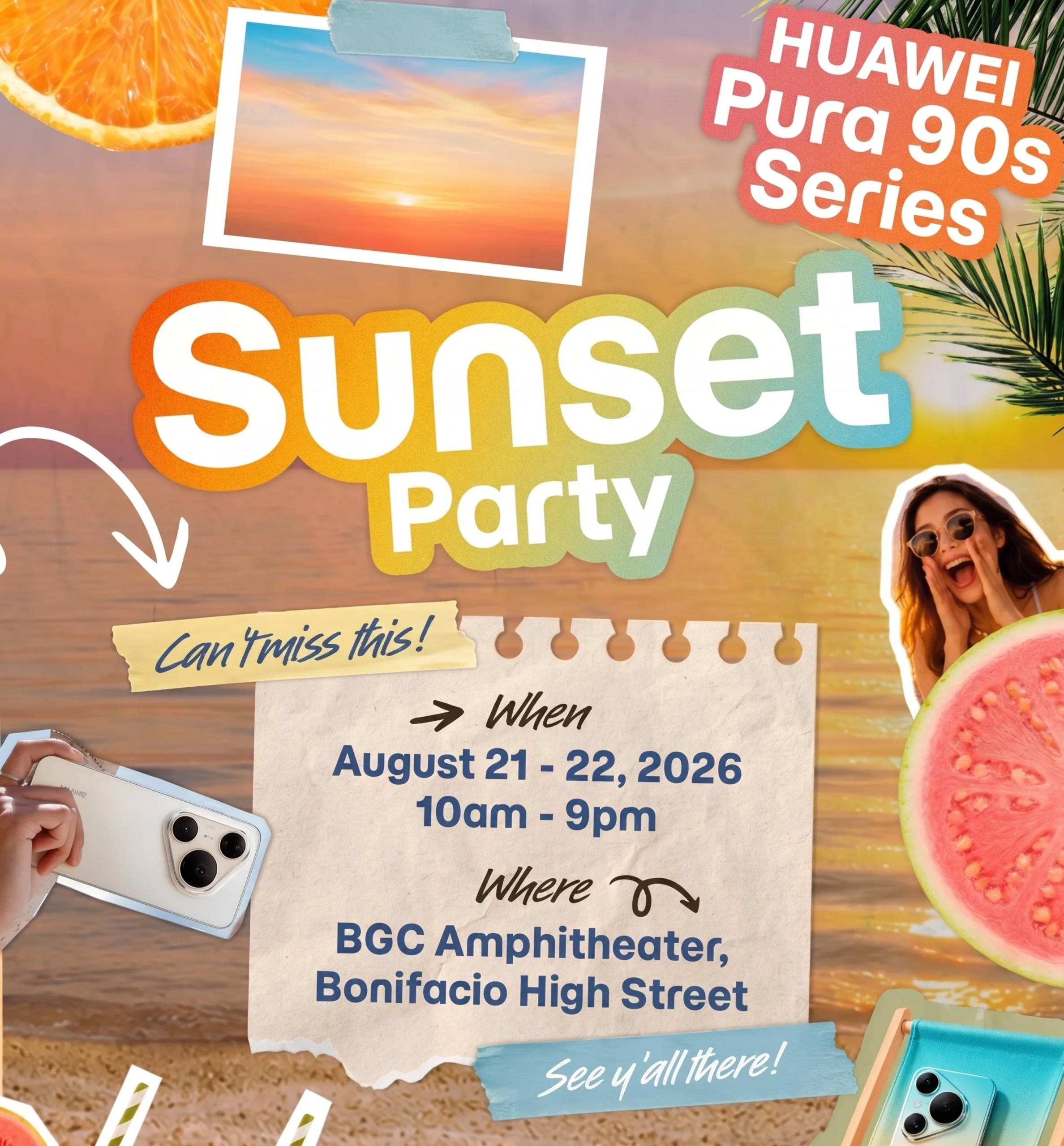 Sunset, Sounds, and Good Vibes: Bonifacio High Street Brings the HUAWEI Pura 90s Series to Life