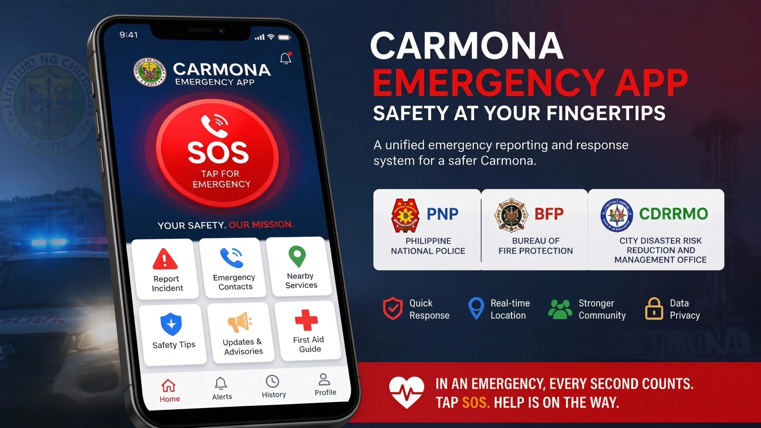 Carmona's Lifesaving App Is Here! SOS: BML Now Free for All