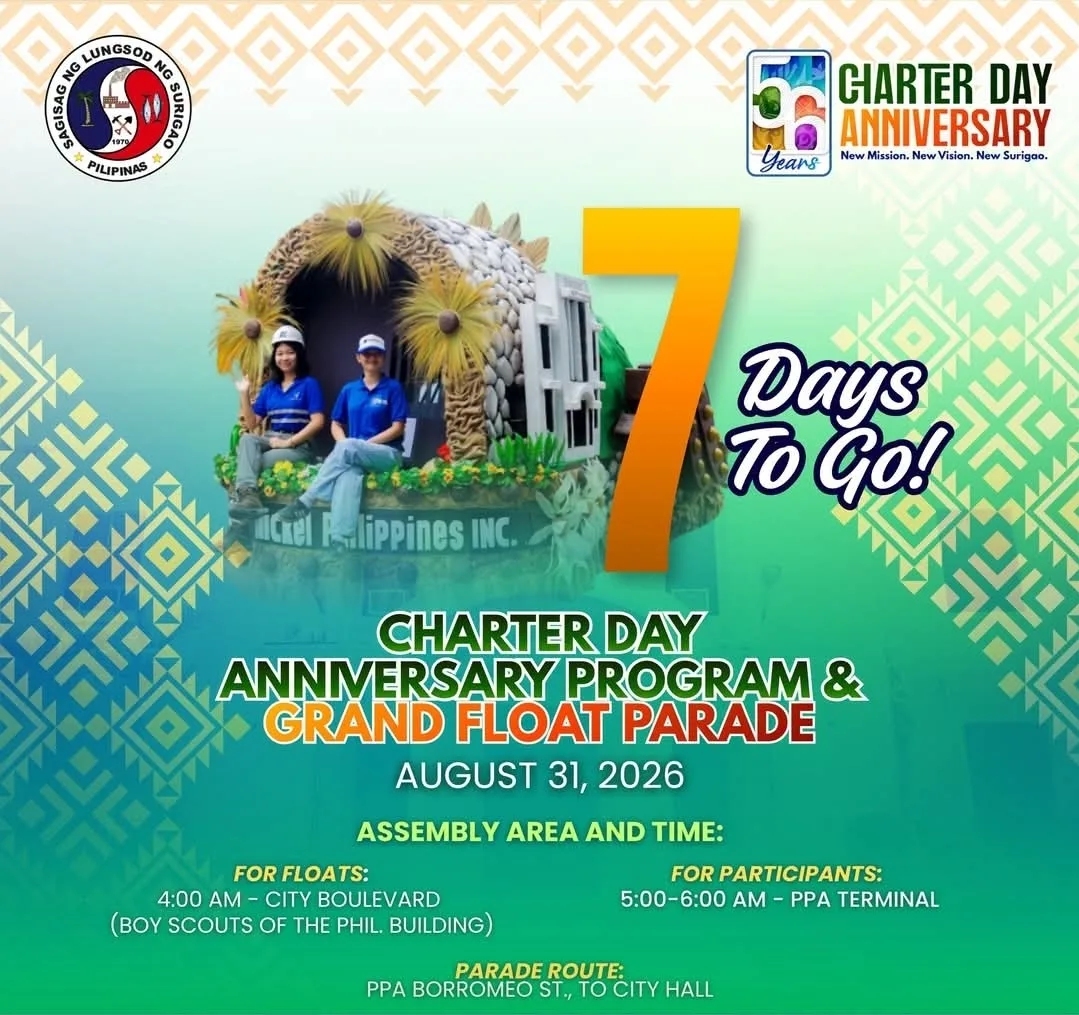 Surigao City Set to Mark 56th Charter Day With Grand Float Parade