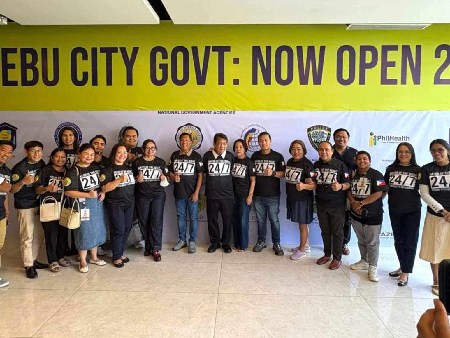 Filipino Homes Provides Shirts to Support Cebu City 24/7 Government Service Hub Night Shift Workers
