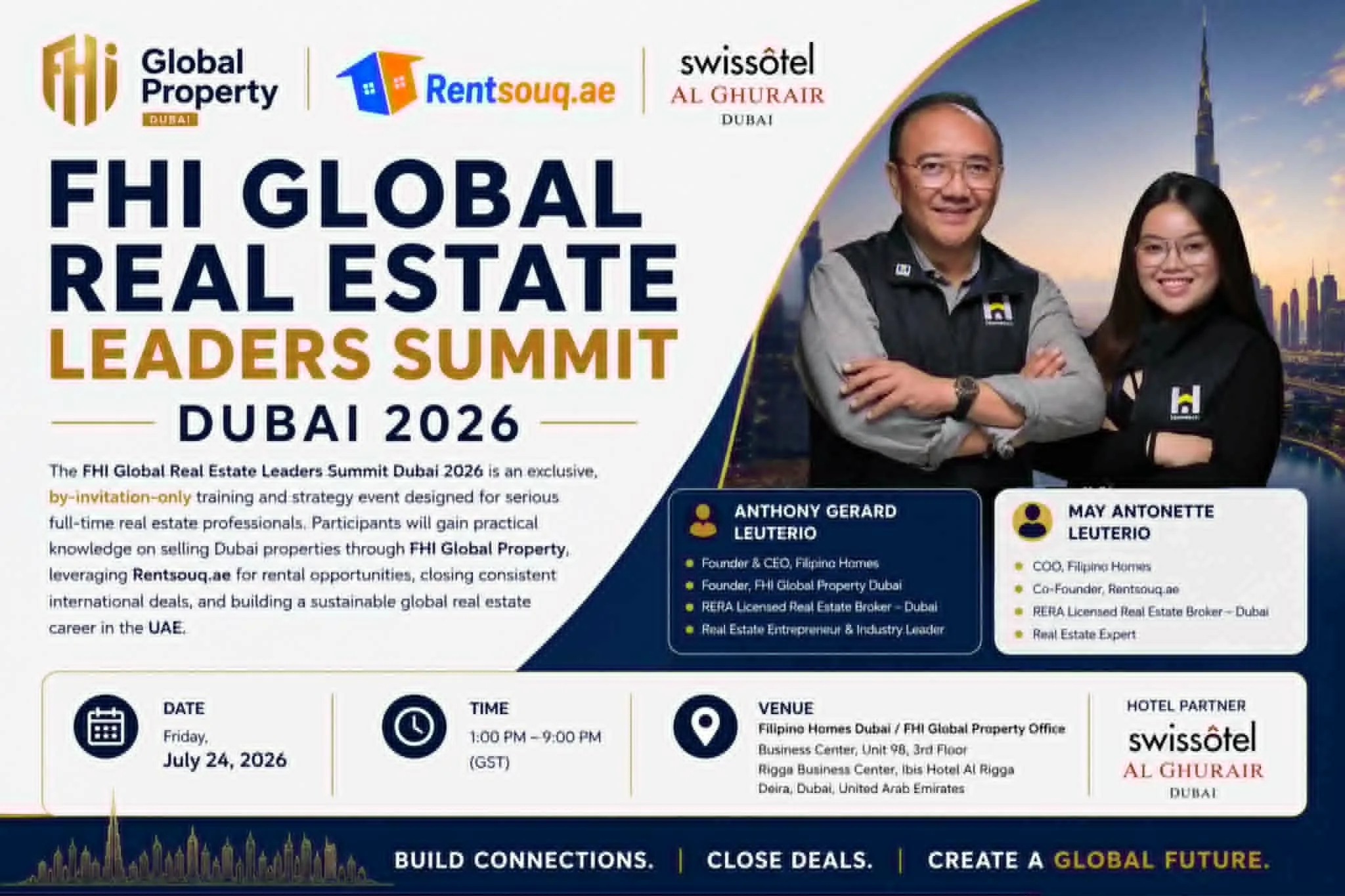 Scale Your Real Estate Career Globally at the FHI Global Leaders Summit with Filipinohomes and CEO Anthony Leuterio