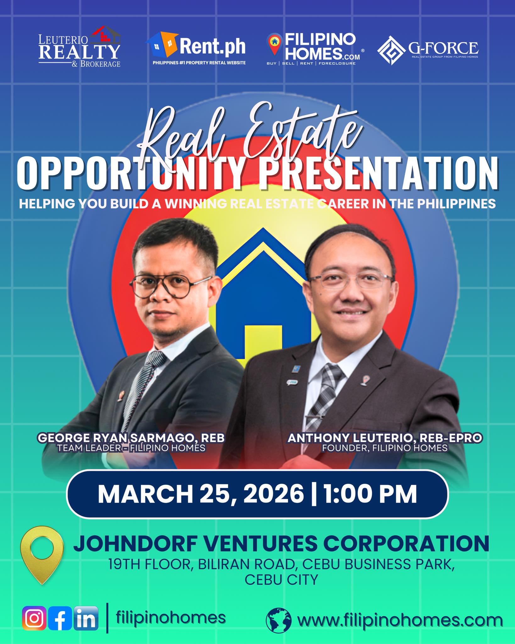 Real Estate Career Event in Cebu Features Filipino Homes’ CEO Leuterio & Top Leader Sarmago
