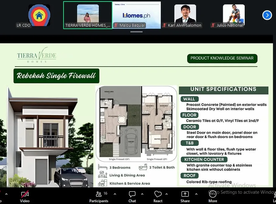 Filipinohomes Agents Master Tierra Verde’s Projects in Zoom Product Knowledge Seminar