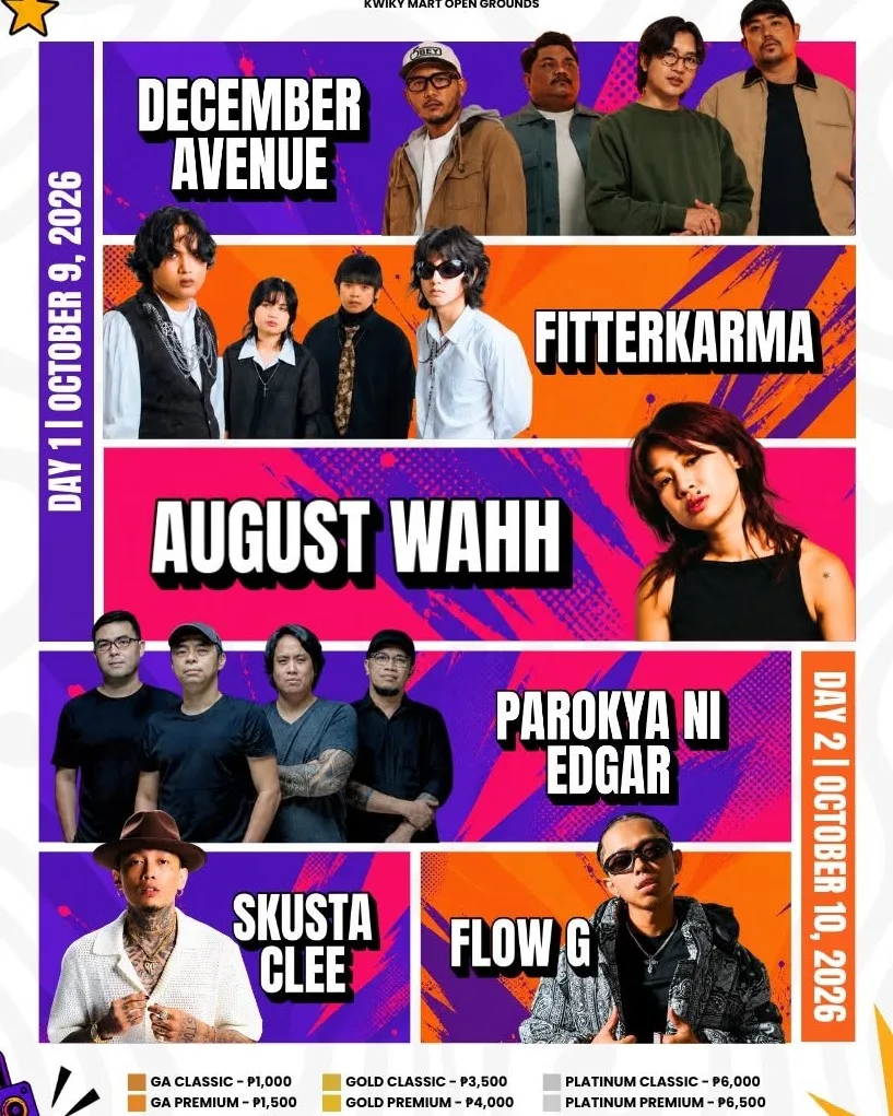 Hiraya Music Festival 2026 Brings OPM Legends to General Santos on October 9-10