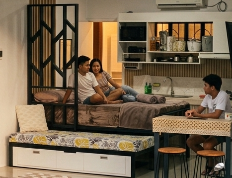 A small family living in a tiny apartment in General Santos City.