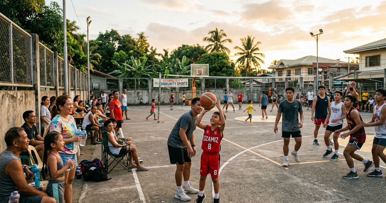 Weekend community sports in Ozamiz City.