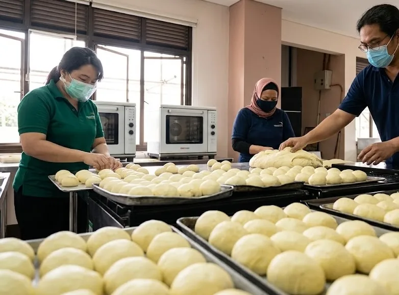 A baking class for adults from the community.