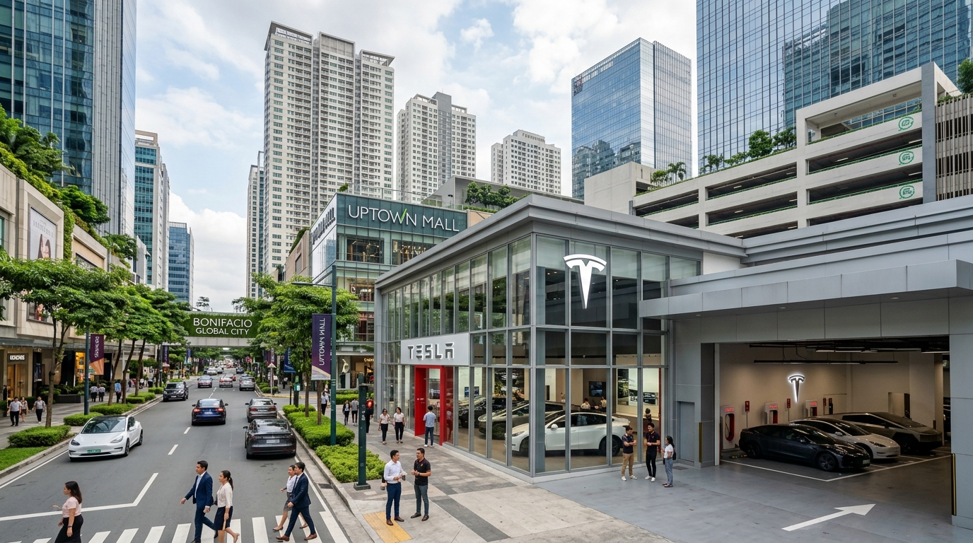 Tesla's Uptown Mall Flagship Anchors BGC's Rise as the Philippines' Premier EV-Ready Property Corridor
