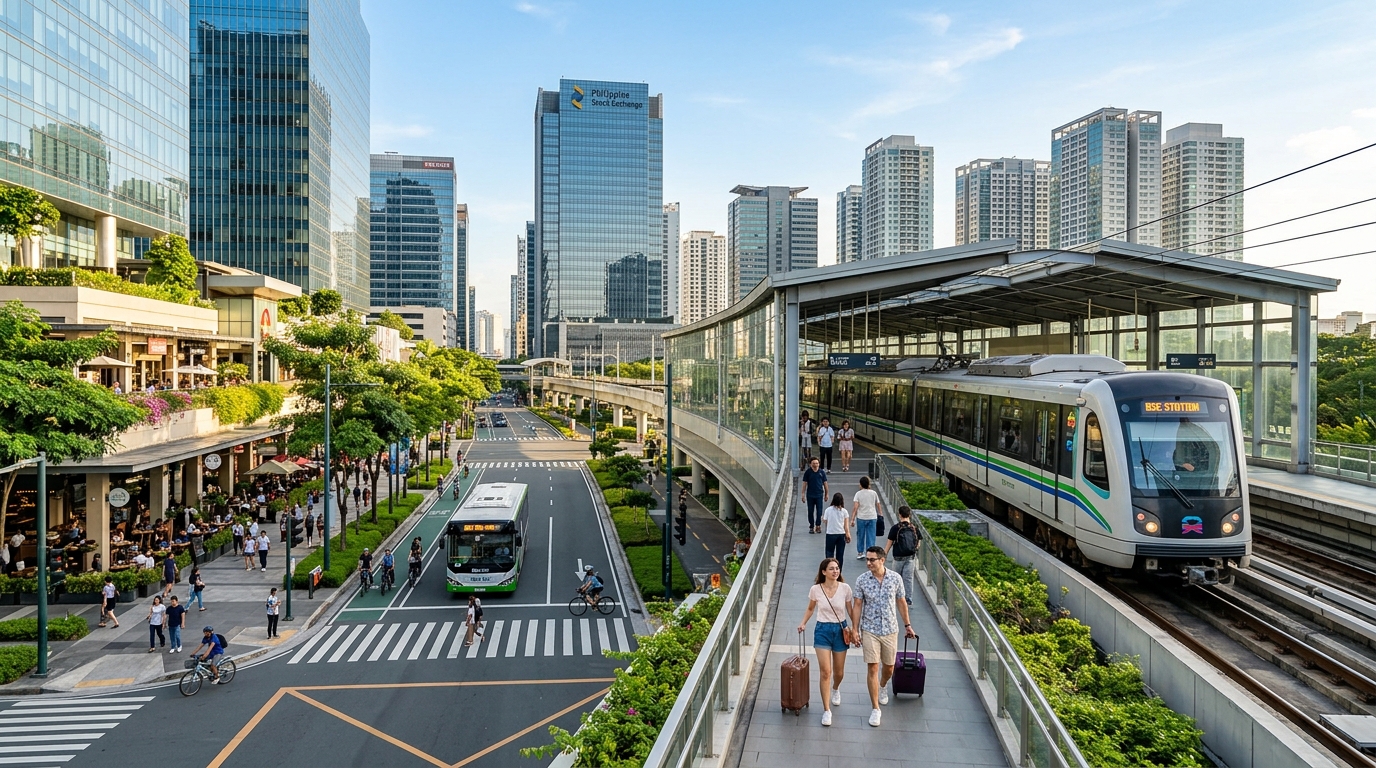 Modern transit systems and accessible transport hubs in BGC improve tourism