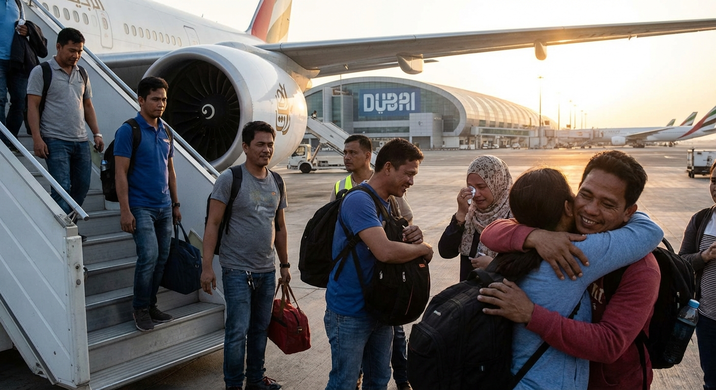 Relief in Dubai: 34 Filipinos Back Home Amid Rising Middle East Tension