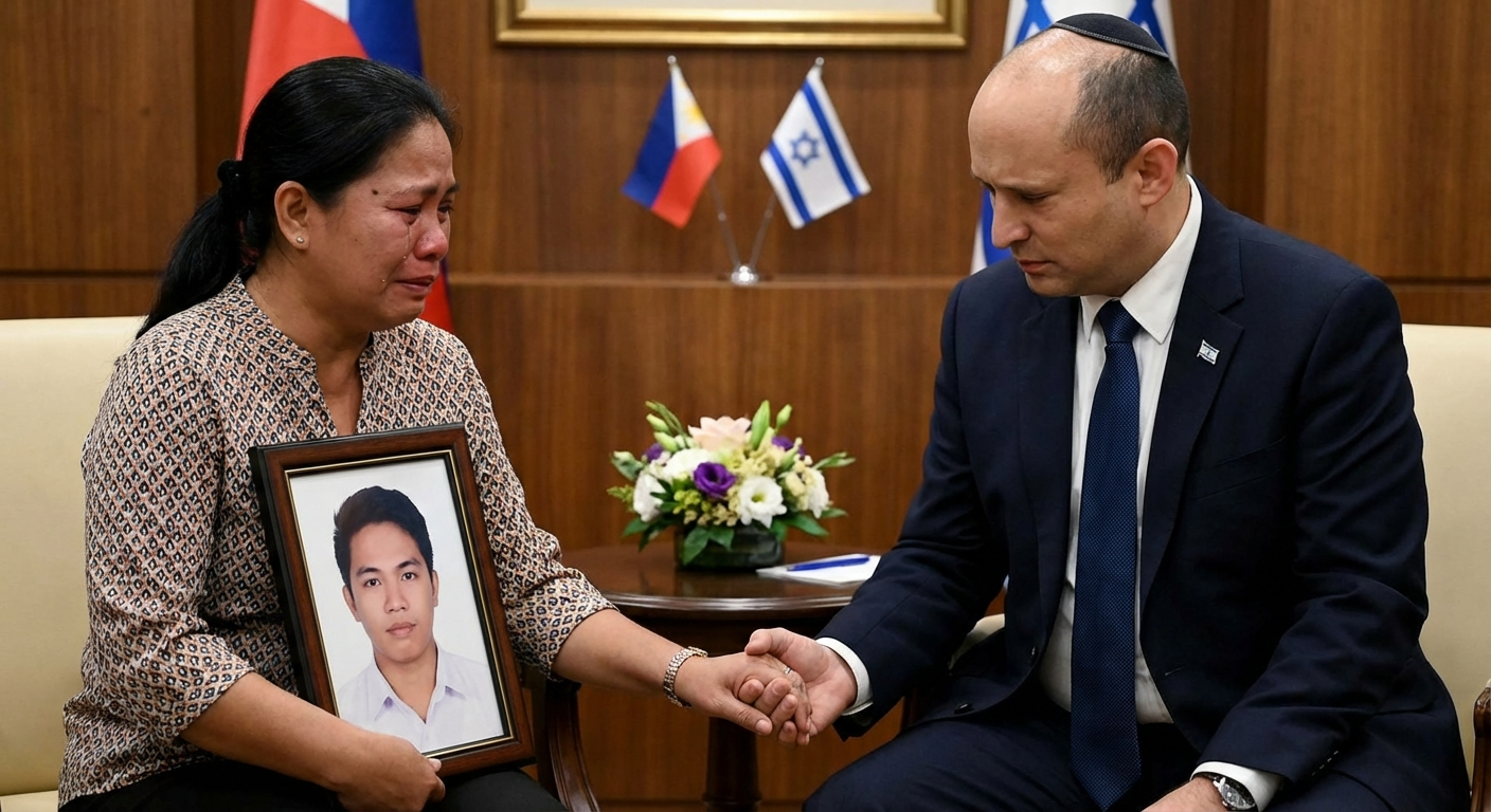 From the Philippines to Tragedy: Filipina's Husband Meets Israeli President