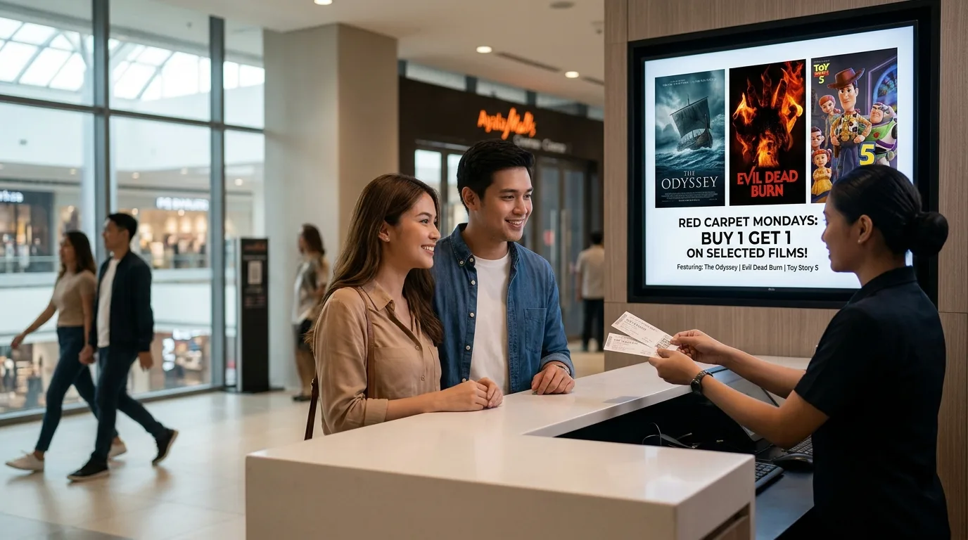 Catch Buy 1 Get 1 Movie Tickets at MarQuee Mall Every Monday