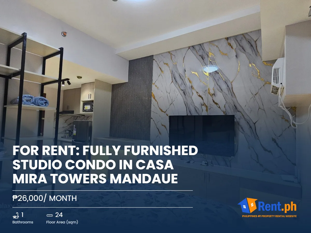 For Rent: Fully Furnished Studio Condo in Casa Mira Towers Mandaue