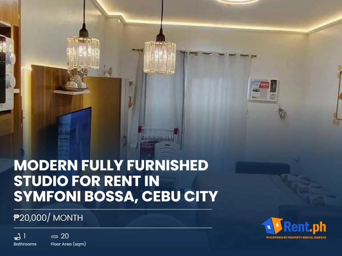 Modern Fully Furnished Studio For Rent in Symfoni Bossa, Cebu City