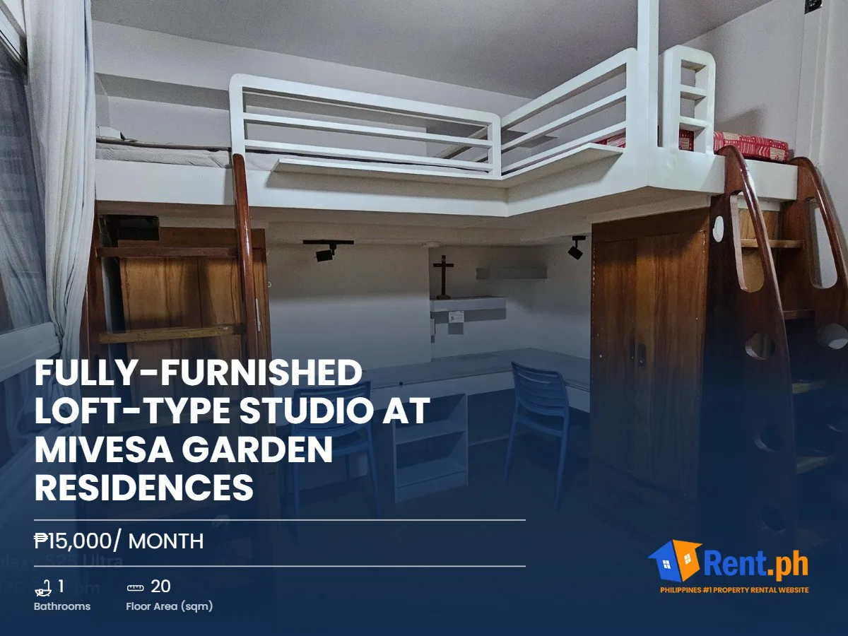 Fully-furnished Loft-Type Studio at Mivesa Garden Residences