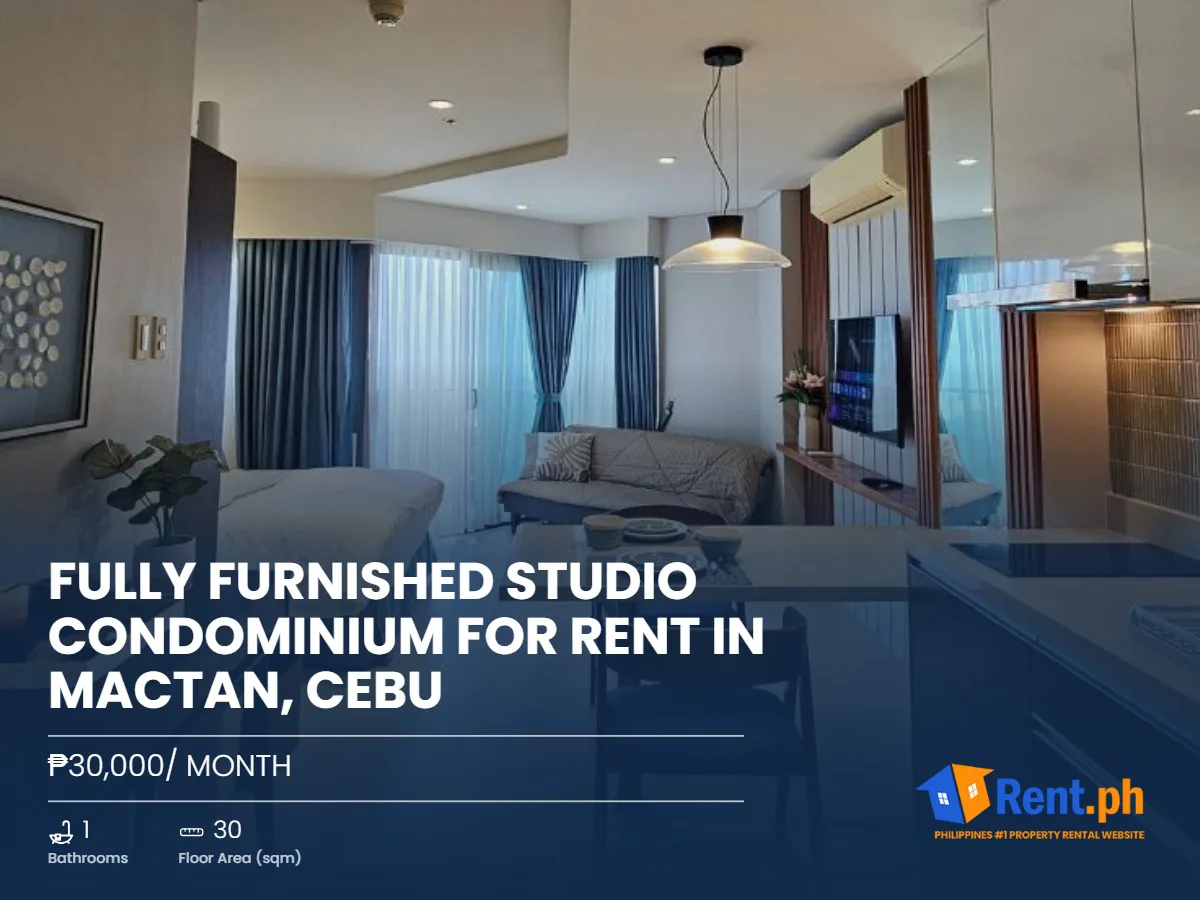 Fully Furnished Studio Condominium For Rent in Mactan, Cebu