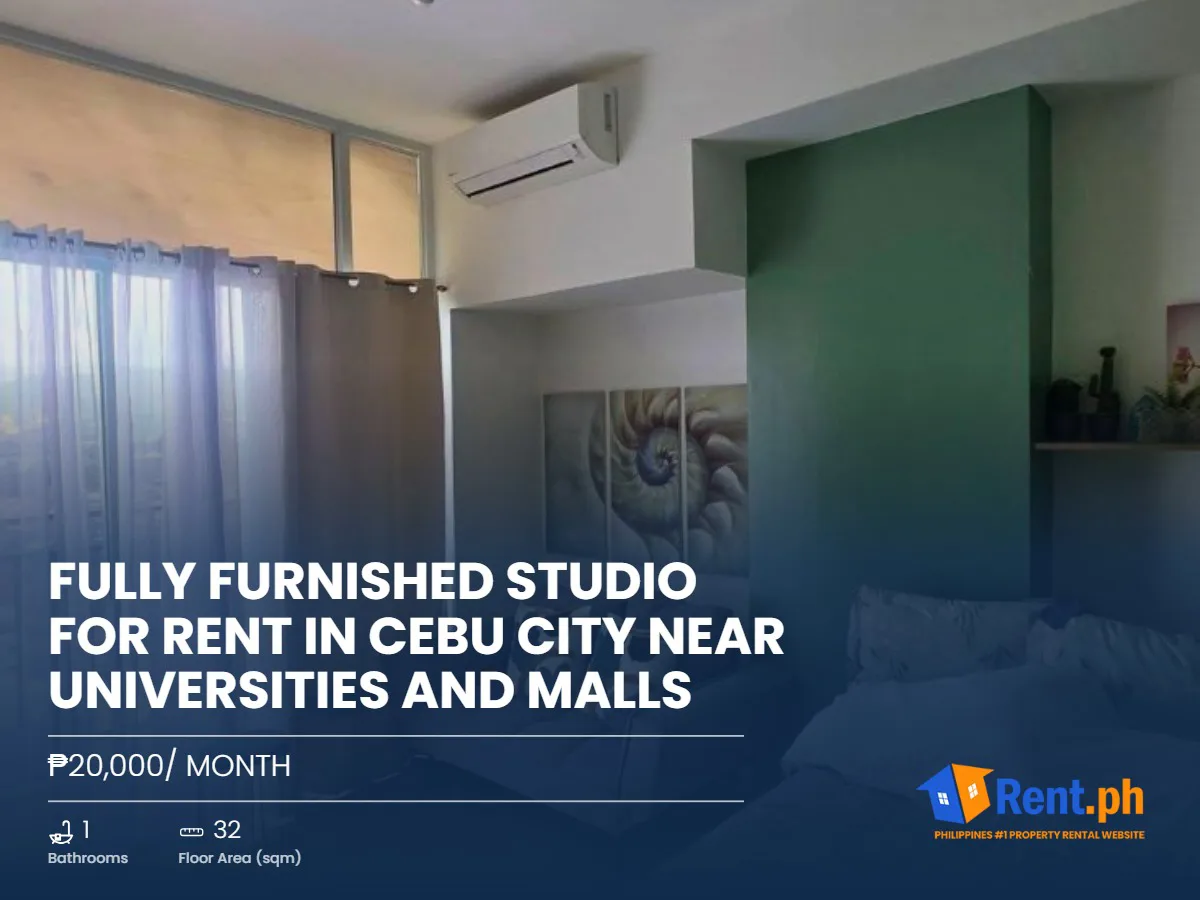 Fully Furnished Studio For Rent in Cebu City near Universities and Malls