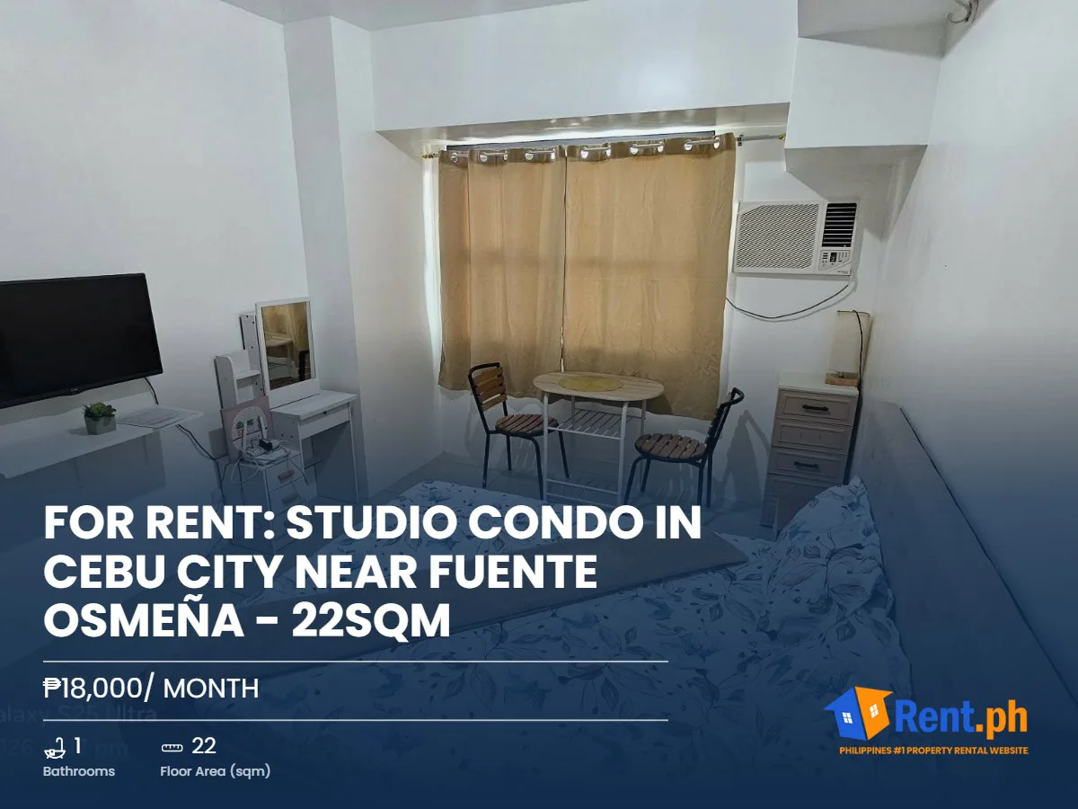 For Rent: Studio Condo in Cebu City near Fuente Osmeña - 22sqm