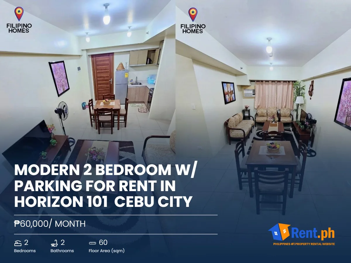 Modern 2 Bedroom w/ Parking For Rent in Horizon 101  Cebu City
