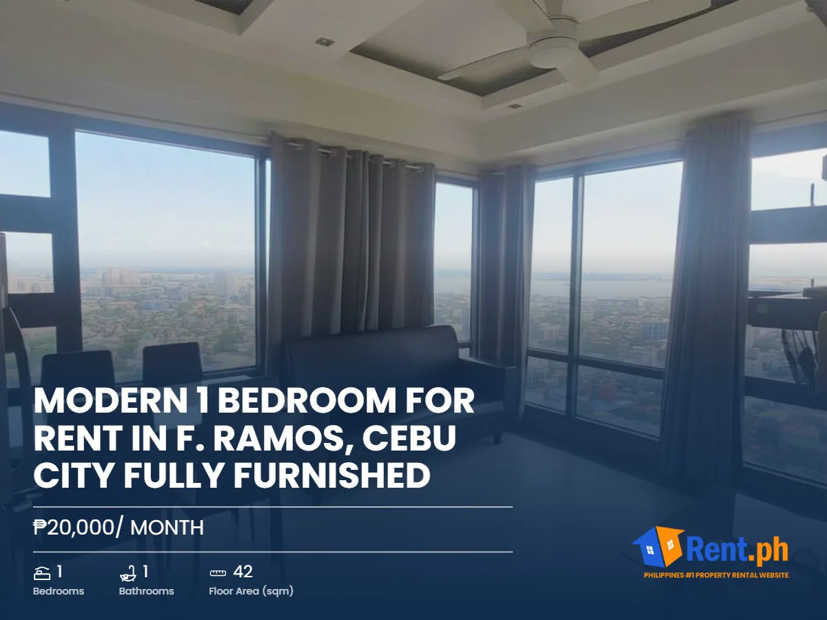 Modern 1 Bedroom For Rent in F. Ramos, Cebu City Fully Furnished