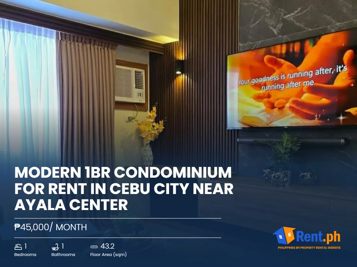 Modern 1BR Condominium For Rent in Cebu City near Ayala Center