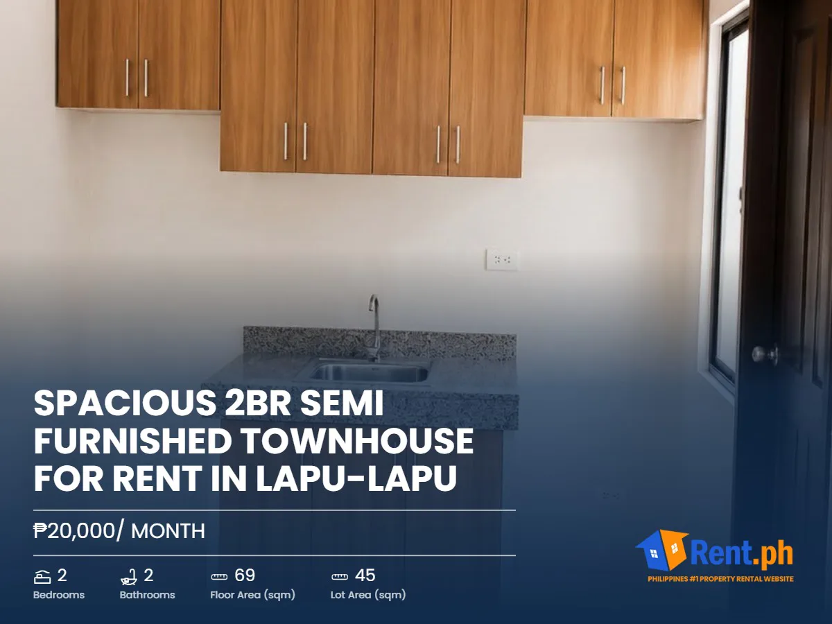 Spacious 2BR Semi Furnished Townhouse For Rent in Lapu-Lapu