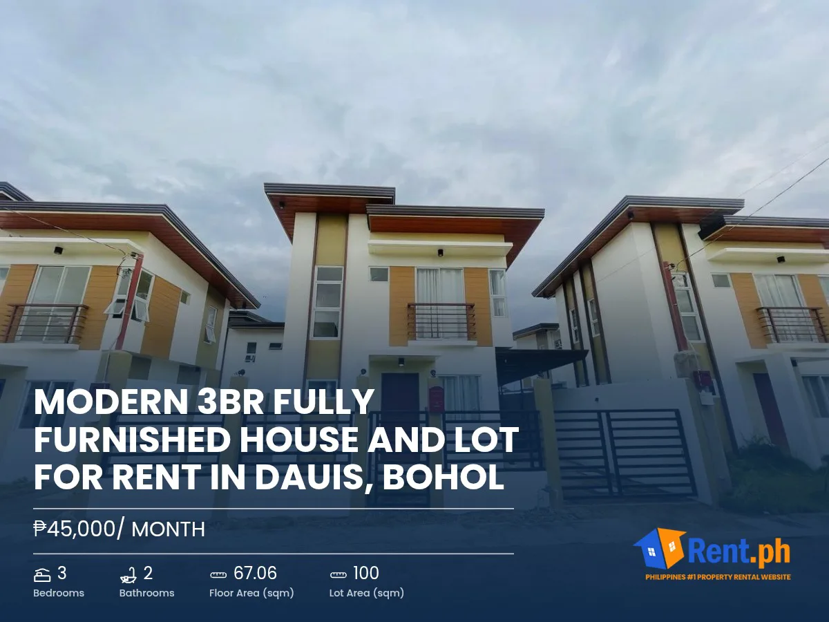 Modern 3BR Fully Furnished House and Lot For Rent in Dauis, Bohol