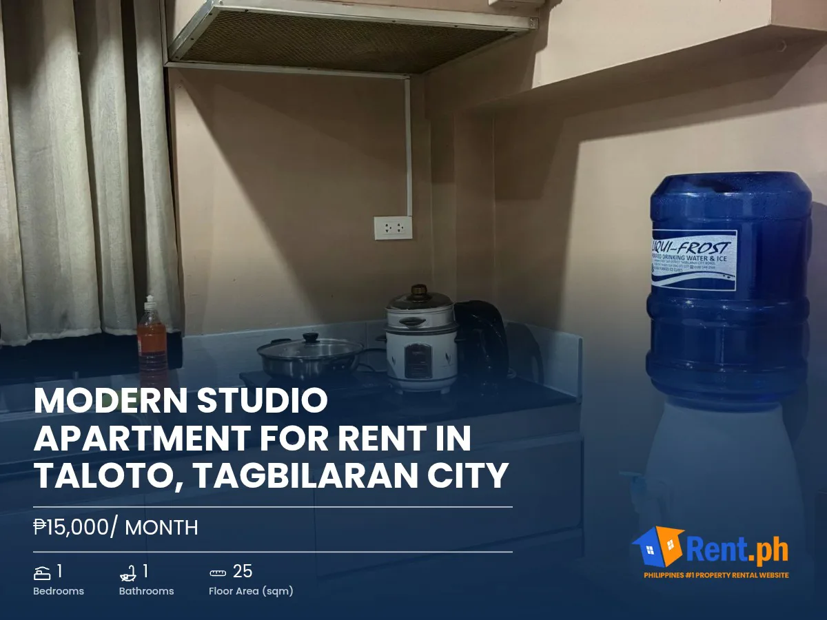 Modern Studio Apartment For Rent in Taloto, Tagbilaran City