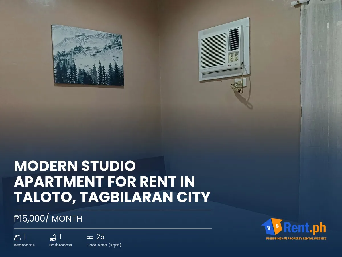 Modern Studio Apartment For Rent in Taloto, Tagbilaran City