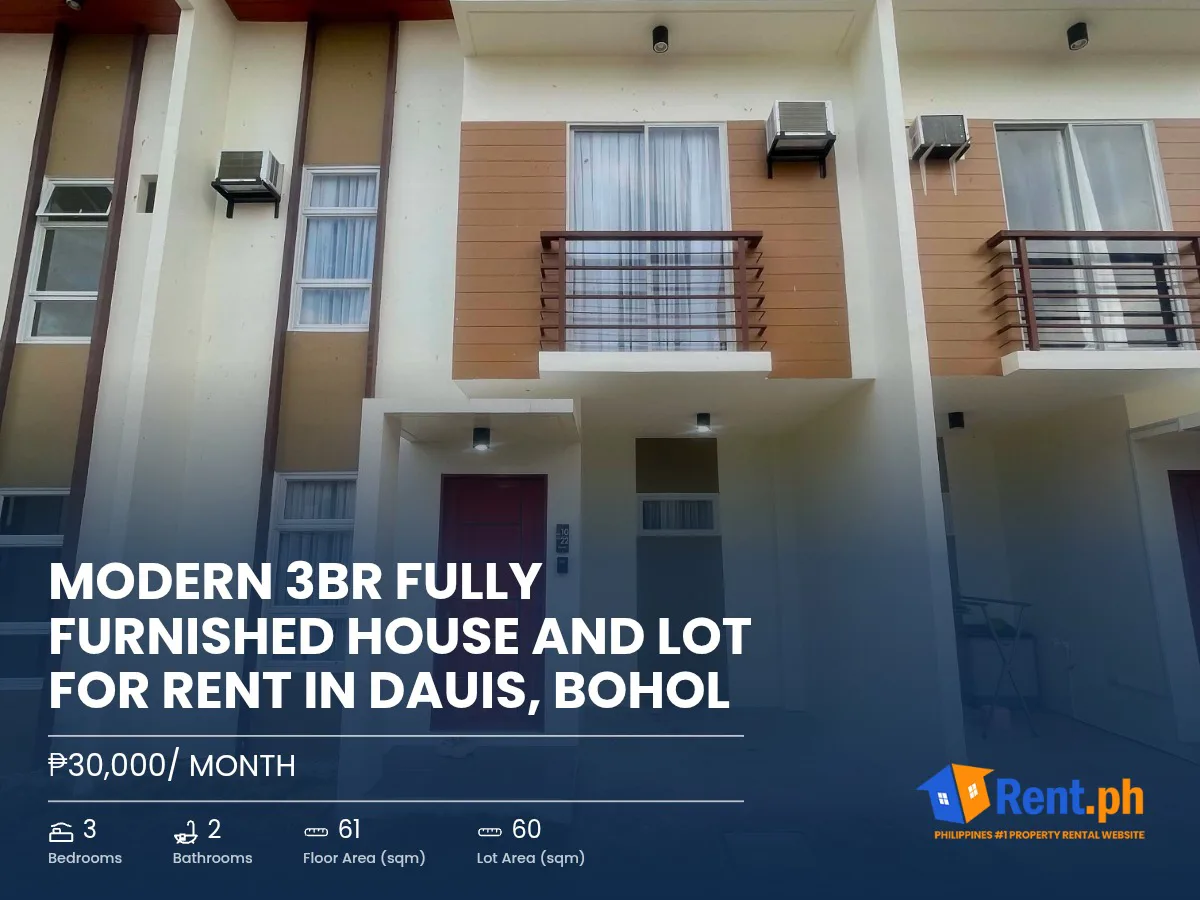 Modern 3BR Fully Furnished House and Lot For Rent in Dauis, Bohol