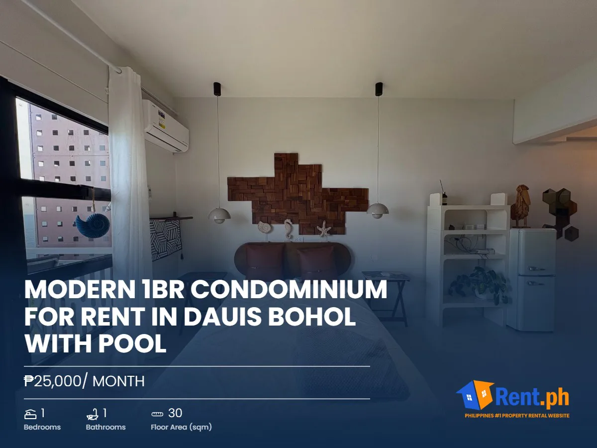 Modern 1BR Condominium For Rent in Dauis Bohol with Pool