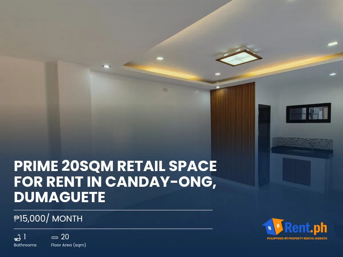 Prime 20sqm Retail Space For Rent in Canday-ong, Dumaguete