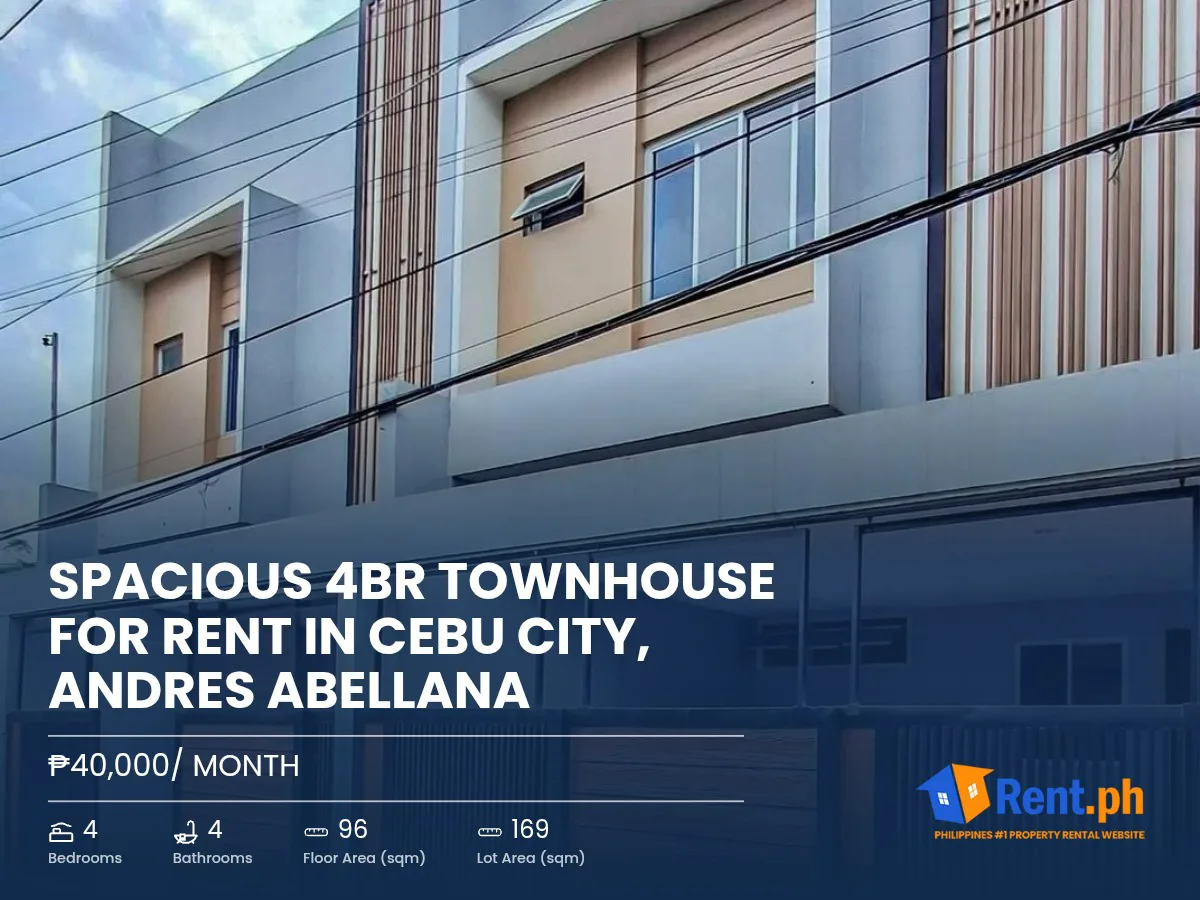 Spacious 4BR Townhouse For Rent in Cebu City, Andres Abellana