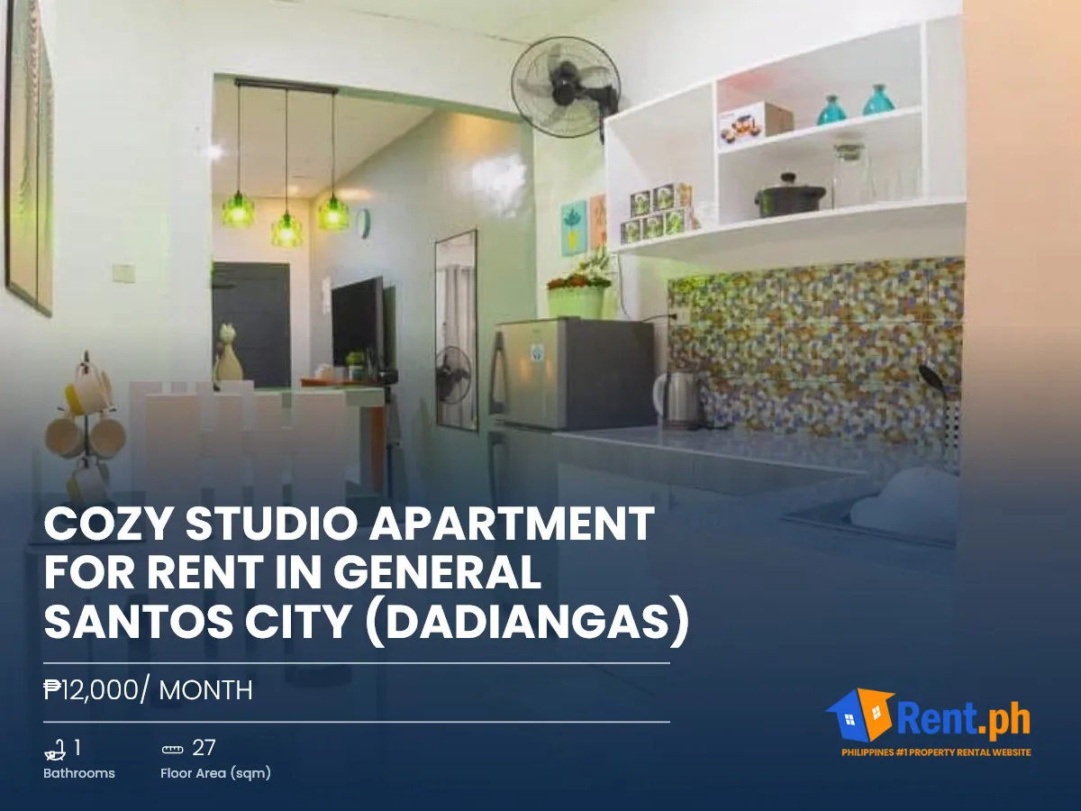 Cozy Studio Apartment For Rent in General Santos City (Dadiangas)