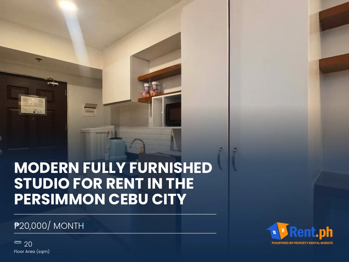 Modern Fully Furnished Studio For Rent in The Persimmon Cebu City