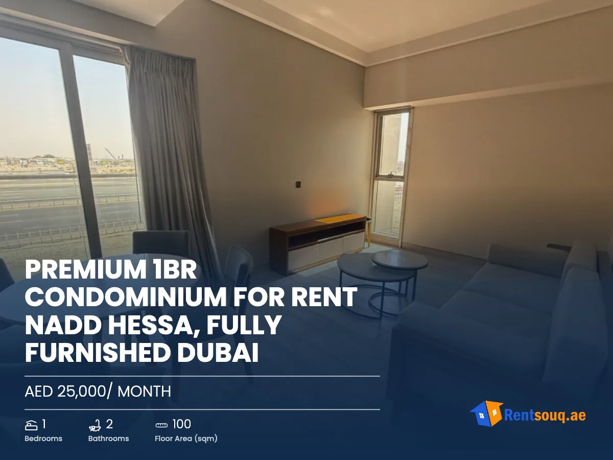 Premium 1BR Condominium For Rent Nadd Hessa, Fully Furnished Dubai