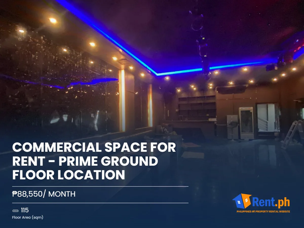 COMMERCIAL SPACE FOR RENT - Prime Ground floor Location