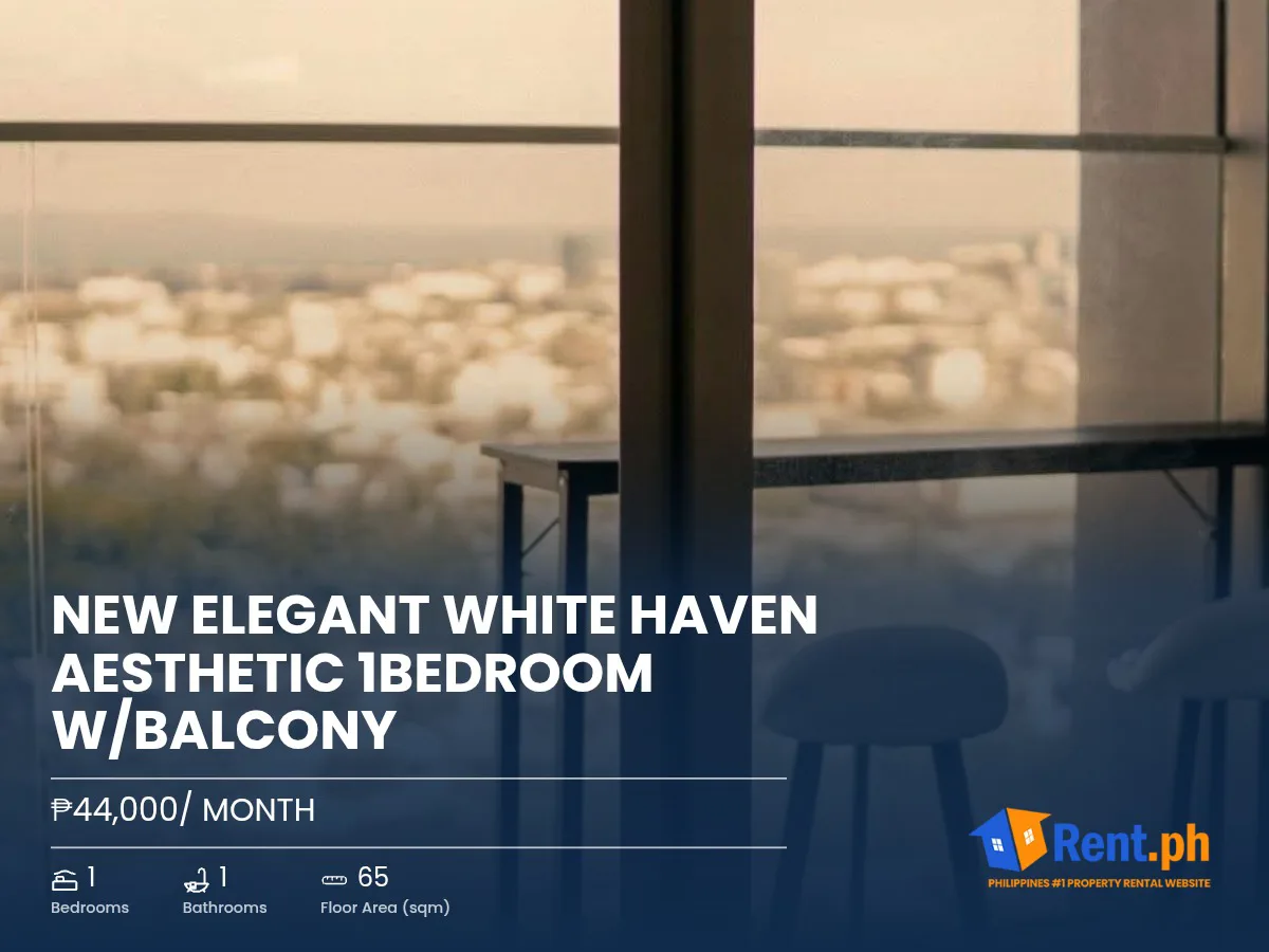 NEW ELEGANT WHITE HAVEN AESTHETIC 1BEDROOM W/BALCONY