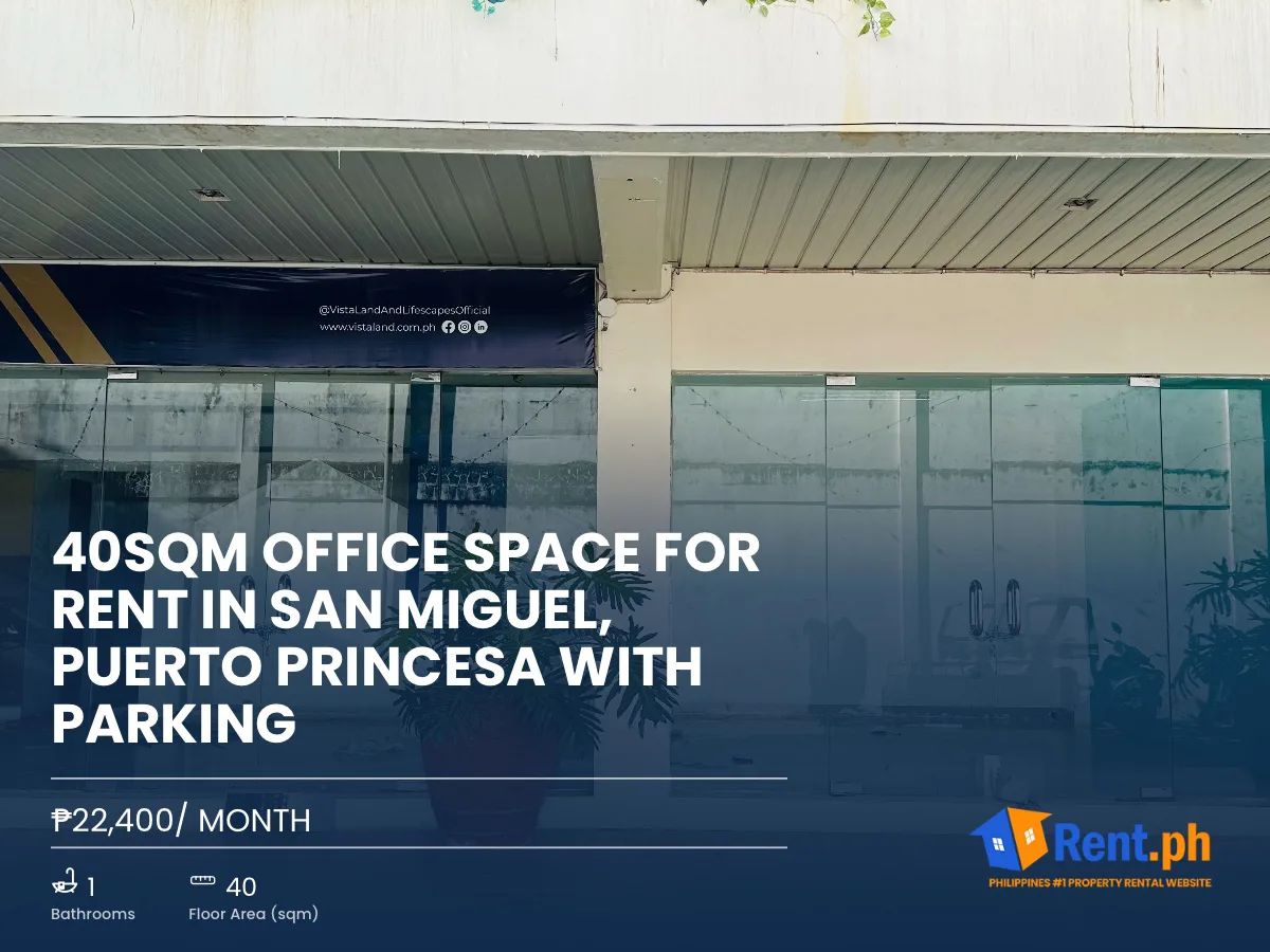 40sqm Office Space For Rent in San Miguel, Puerto Princesa with Parking