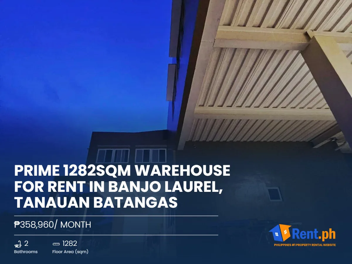 Prime 1282sqm Warehouse For Rent in Banjo Laurel, Tanauan Batangas