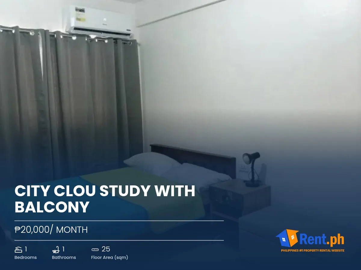 CITY CLOU STUDY WITH BALCONY