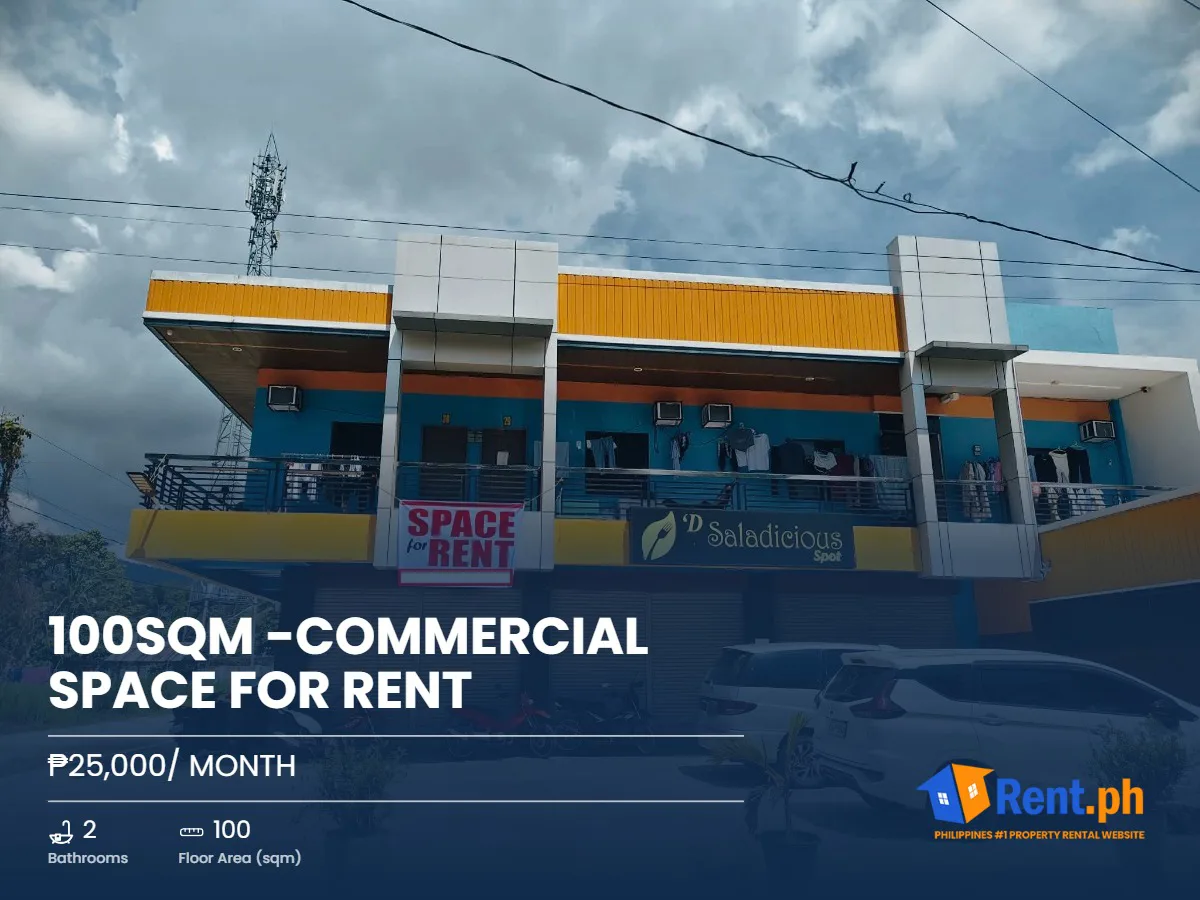 100sqm -COMMERCIAL SPACE FOR RENT