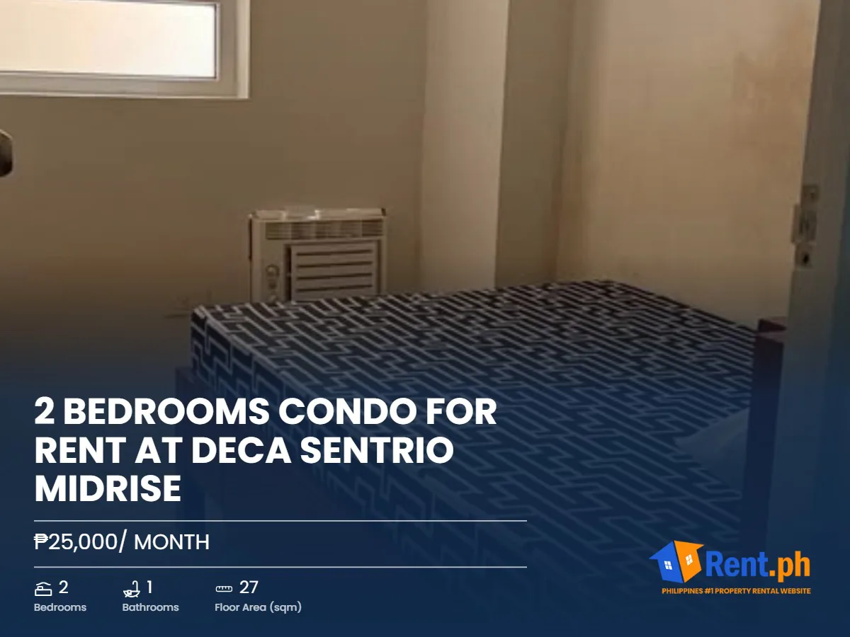 2 Bedrooms Condo for Rent at Deca Sentrio Midrise