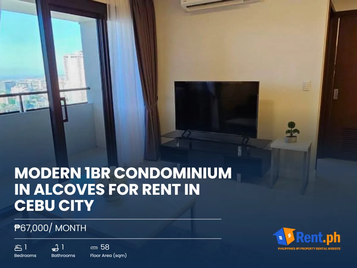 Modern 1BR Condominium in Alcoves For Rent in Cebu City
