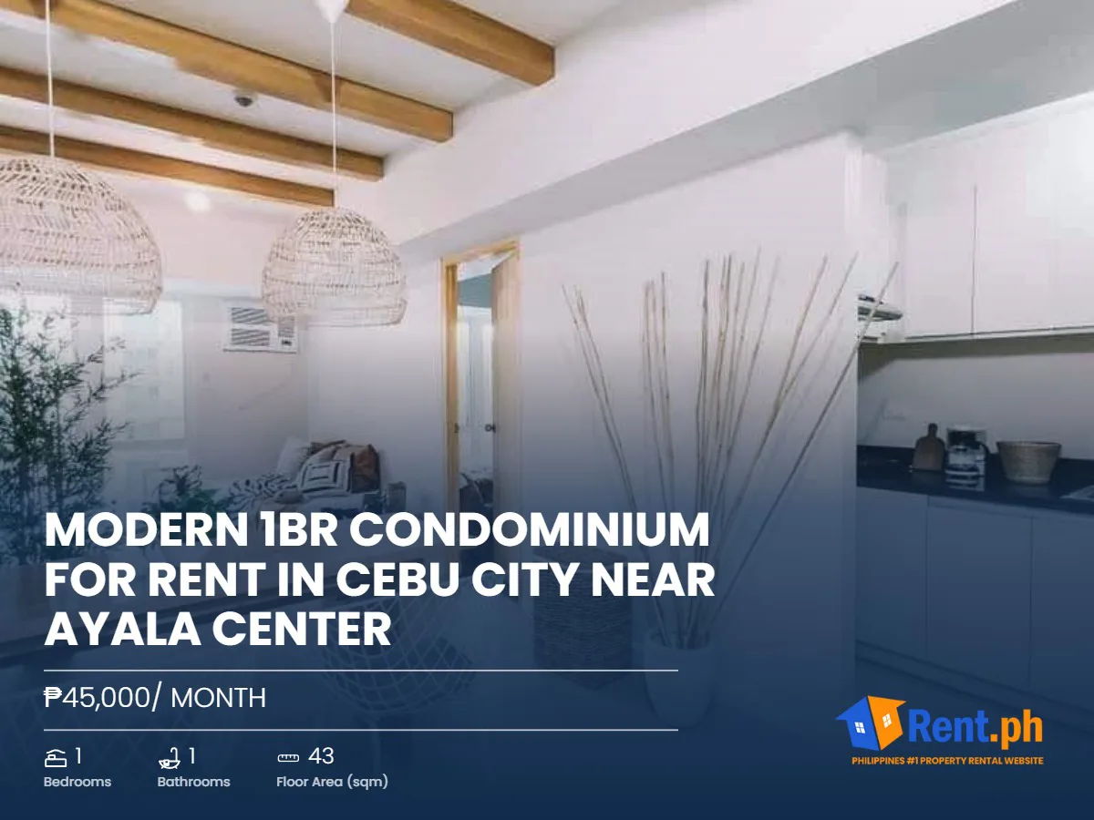 Modern 1BR Condominium For Rent in Cebu City near Ayala Center
